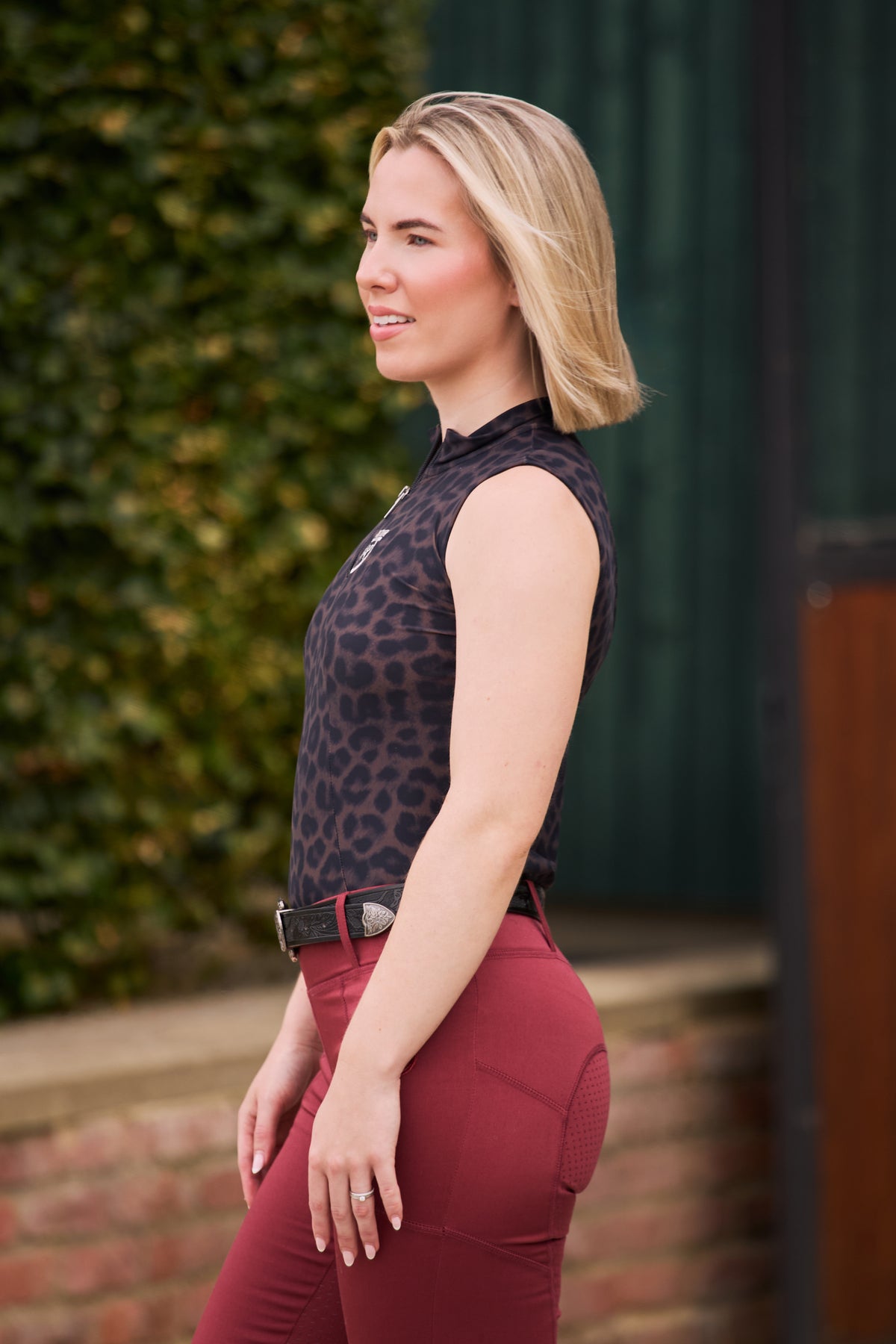Lola Short-Sleeve Top Leopard