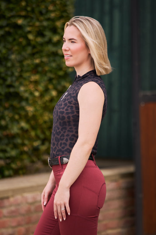 Lola Short-Sleeve Top Leopard